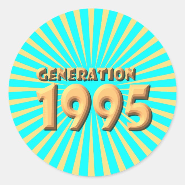 1995 CLASSIC ROUND STICKER (Front)