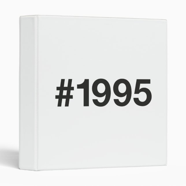 1995 Hashtag 30 Birthday Anniversary Binder (Front/Spine)