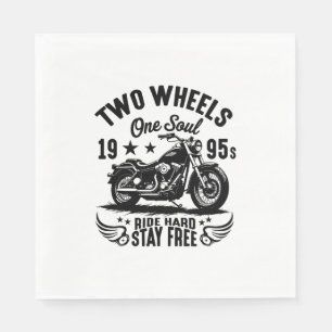 1995s Motorcycle Vintage Napkin