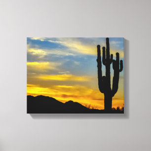 1996-2-Arizona Desert at Sunset Canvas Print