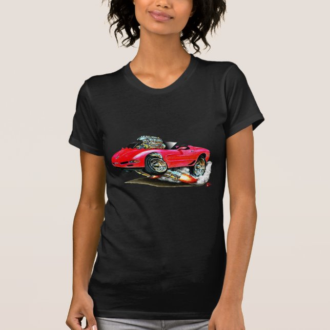 1998-2004 Corvette Red Convertible T-Shirt (Front)