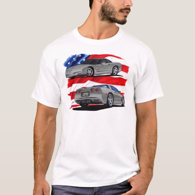 1999-04 Corvette Grey Car T-Shirt (Front)