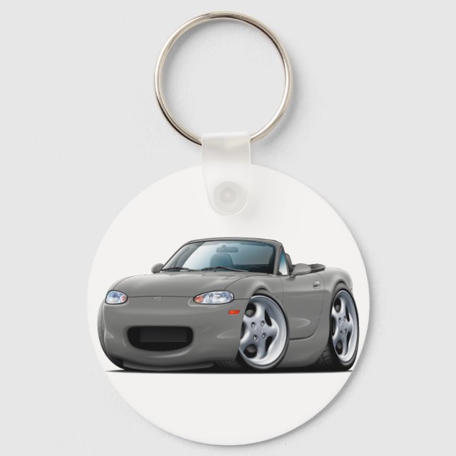 1999-05 Miata Gray Car Keychain (Front)
