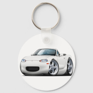 1999-05 Miata White Car Keychain