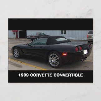 1999 CORVETTE CONVERTIBLE ANGLE VIEW POSTCARD