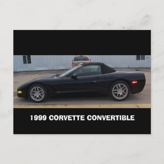 1999 CORVETTE CONVERTIBLE SIDE VIEW POSTCARD