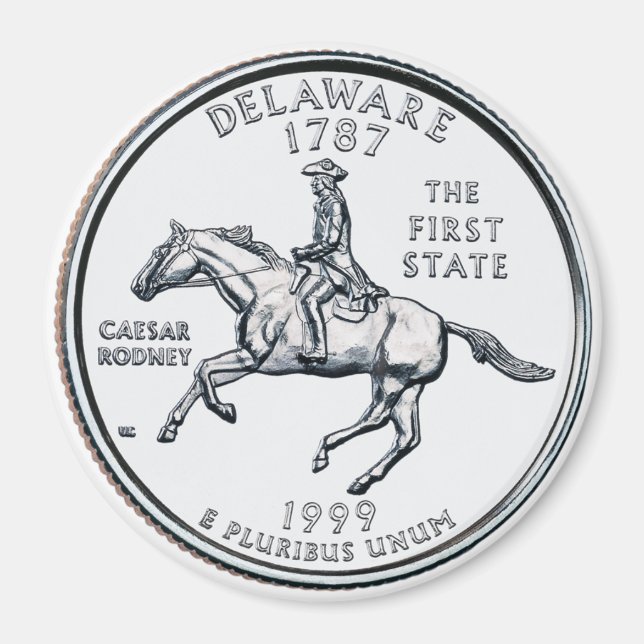 1999 Delaware State Quarter magnet (Front)