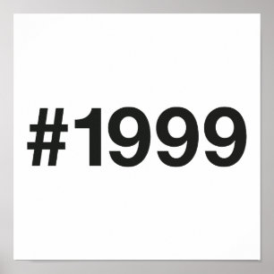 1999 Hashtag 26 Birthday Anniversary Poster