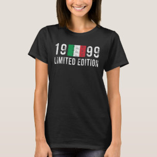 1999 Limited Edition Italy with Flag Birthday T-Shirt