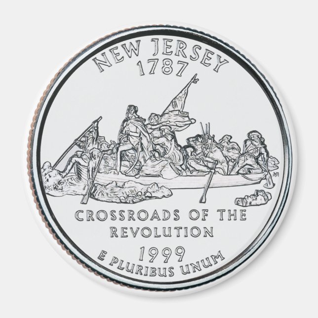 1999 New Jersey State Quarter magnet (Front)