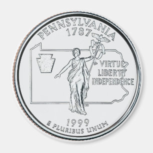 1999 Pennsylvania State Quarter magnet