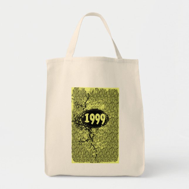 1999 -  Yellow  Crack Vintage retro - Tote Bags (Front)