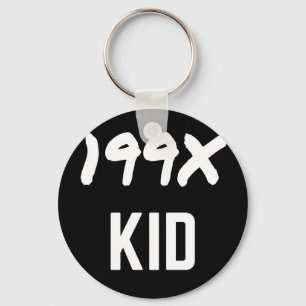 199X Ninety's Generation X Illustration Design Keychain