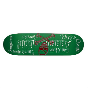 19.5 Ack Blops-BoneHead!-Shack Bleep Squadron Skateboard