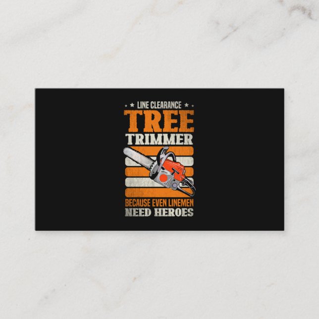 19.Arborist for a Tree trimmer Business Card (Front)