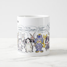 19 Cartoon Appreciation Bunny Rabbits Jumbo Mug