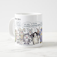 19 Cartoon Appreciation Bunny Rabbits Jumbo Mug