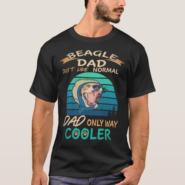 19 Dad - Beagle Dad Cooler Beagle T-Shirt (Front)