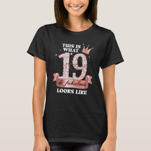 19 & Fabulous I Black Peach Party Group Candid Pho T-Shirt
