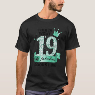 19 & Fabulous I Turquoise White Party Group Photo T-Shirt