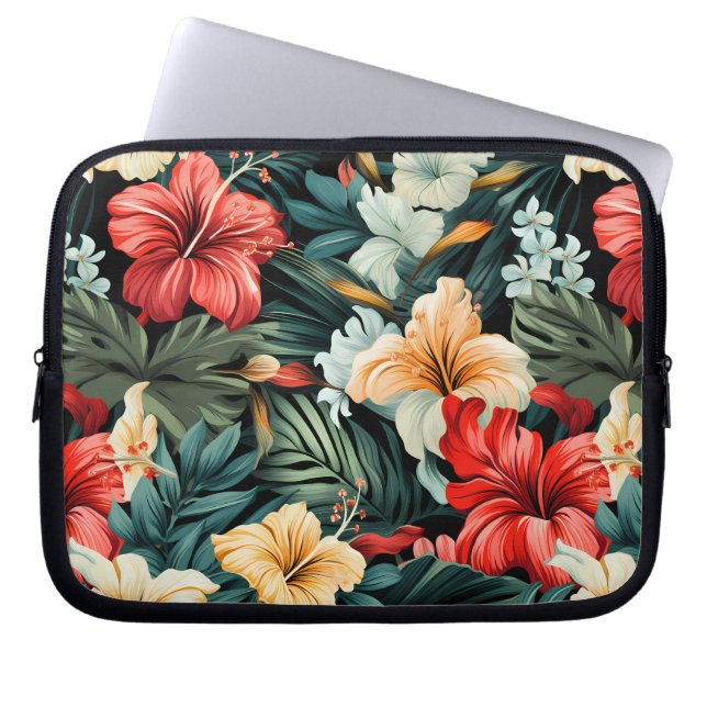 #19 Floral pattern Laptop Sleeve (Front)