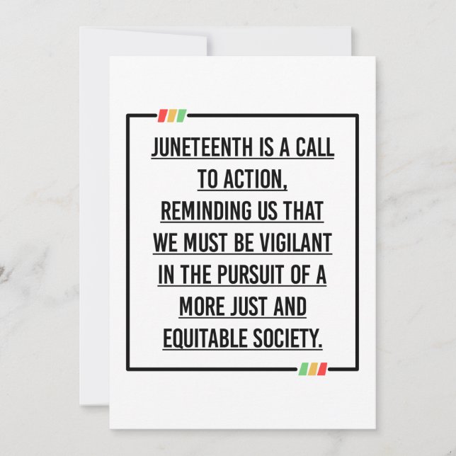 19°, Liberté des Afro-Américains. Invitation (Devant)