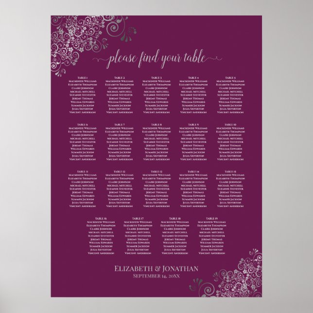 19 Tableau Argent sur le Mariage Cassis (Devant)