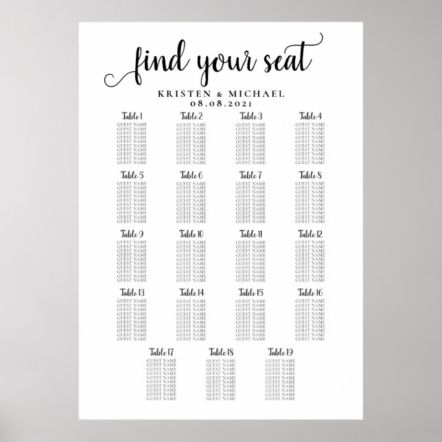 19 Tableau Grandes places Mariages (Devant)