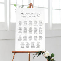 19 Tables Favourite People Acrylic Seating Chart