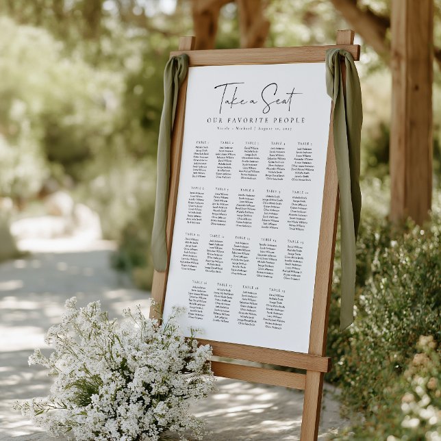 19 Tables Take a Seat Acrylic Seating Chart (19 Tables Take a Seat Acrylic Seating Chart)