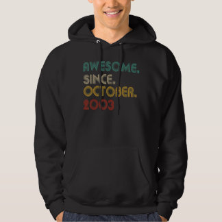 19 Year Old Awesome Since October 2003  19th Birth Hoodie