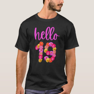 19 Year Old Birthday Flower Hello 19 Its My 19th B T-Shirt