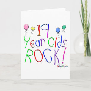 19 Year Olds Rock! Greeting Card
