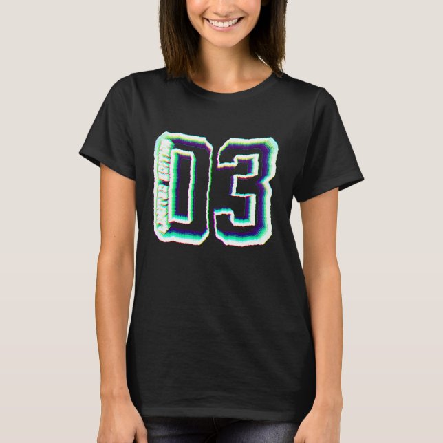 19 Years  2003 College 19th Birthday T-Shirt (Front)