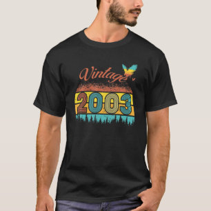 19 Years Men Women Vintage Retro 2003 19Th Birthda T-Shirt