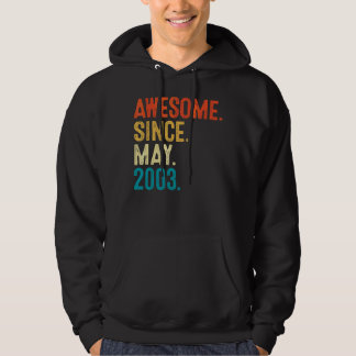 19 Years Old Awesome Since May 2003 19th Birthday Hoodie