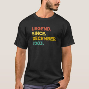 19 Years Old Legend Since December 2003 19th Birt T-Shirt