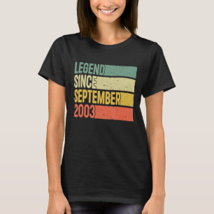 19 Years Old  Legend Since September 2003 19th Bir T-Shirt