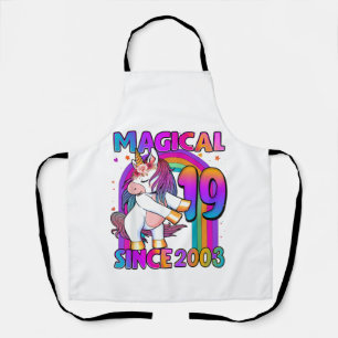19 Years Old Unicorn Flossing 19th Birthday Girl U Apron