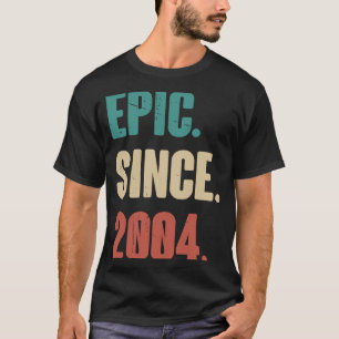 19 Years Old Vintage 2004   Birthday 19th Decorati T-Shirt