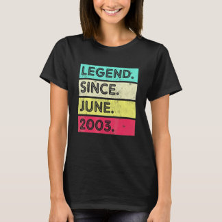 19 Years Old Vintage Legend Since June 2003 19th B T-Shirt