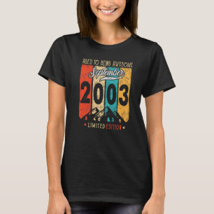19 Years Old Vintage September 2003 19th Birthday T-Shirt