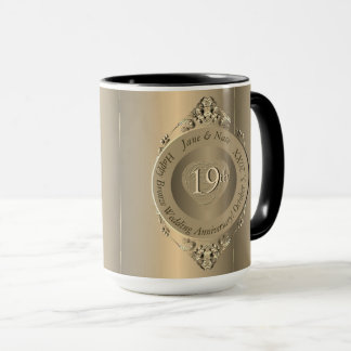 19ème ou 8ème anniversaire Mariage de bronze Mug