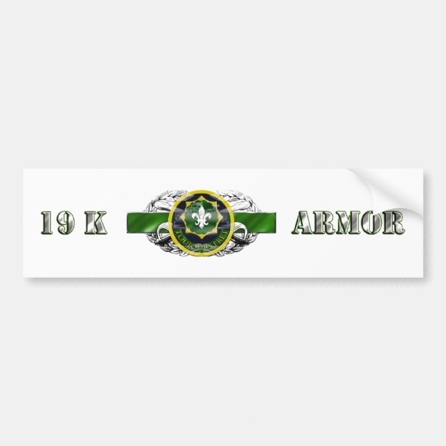19K 2nd Armoured Calvary Regiment Bumper Sticker (Front)