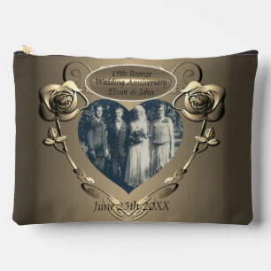 19th/8th Bronze(Color)Photo Wedding Anniversary Accessory Pouch