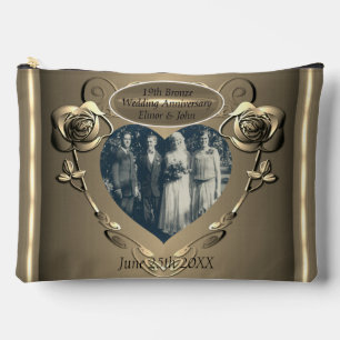 19th/8th Bronze(Colour)Photo Wedding Anniversary Accessory Pouch
