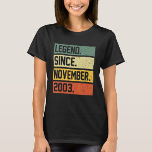 19th Birthday 19 Year Old Legend Since November 2 T-Shirt