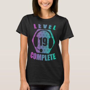 19th Birthday 19 Years Gamer Gaming Console Video  T-Shirt