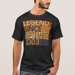 19th Birthday 19 Years Old Legend Since September  T-Shirt
