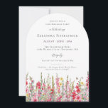 19th Birthday August Birth Month Flower Gladiolus Invitation<br><div class="desc">Perfect invitation for an August birthday party. Pink gladiolus is the birth flower for that month. It forms a pretty watercolor bottom border on this arched shape invitation</div>